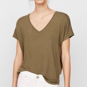 Express One Eleven Moss Green Burnout London Tee